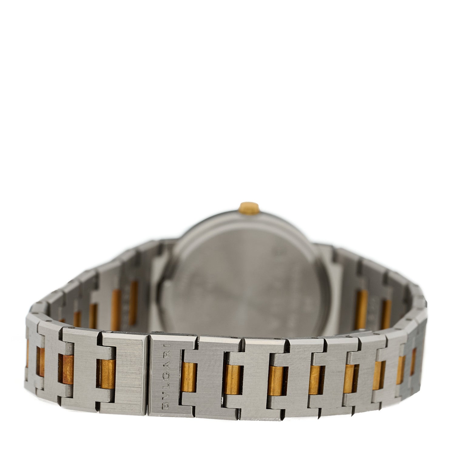 Bulgari Stainless Steel 18K Yellow Gold 26mm Quartz Watch Black 3 of 4