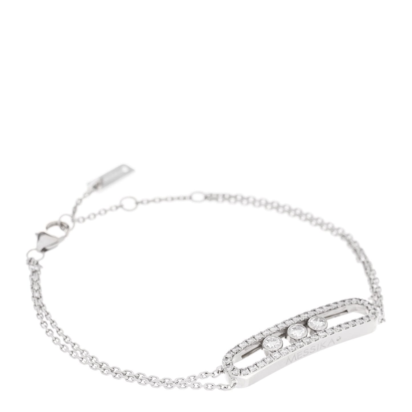 18K White Gold Diamond Move Classique Pave Bracelet