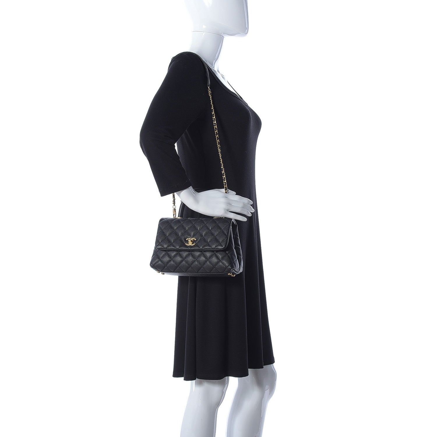 Chanel Caviar Quilted Mini Coco Handle Flap Black 2 of 11