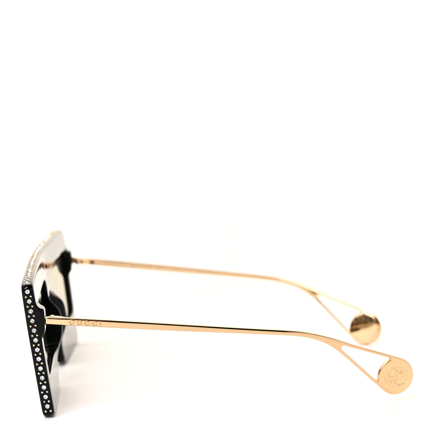 Acetate Crystal Mask-Frame Sunglasses GG0431S Black