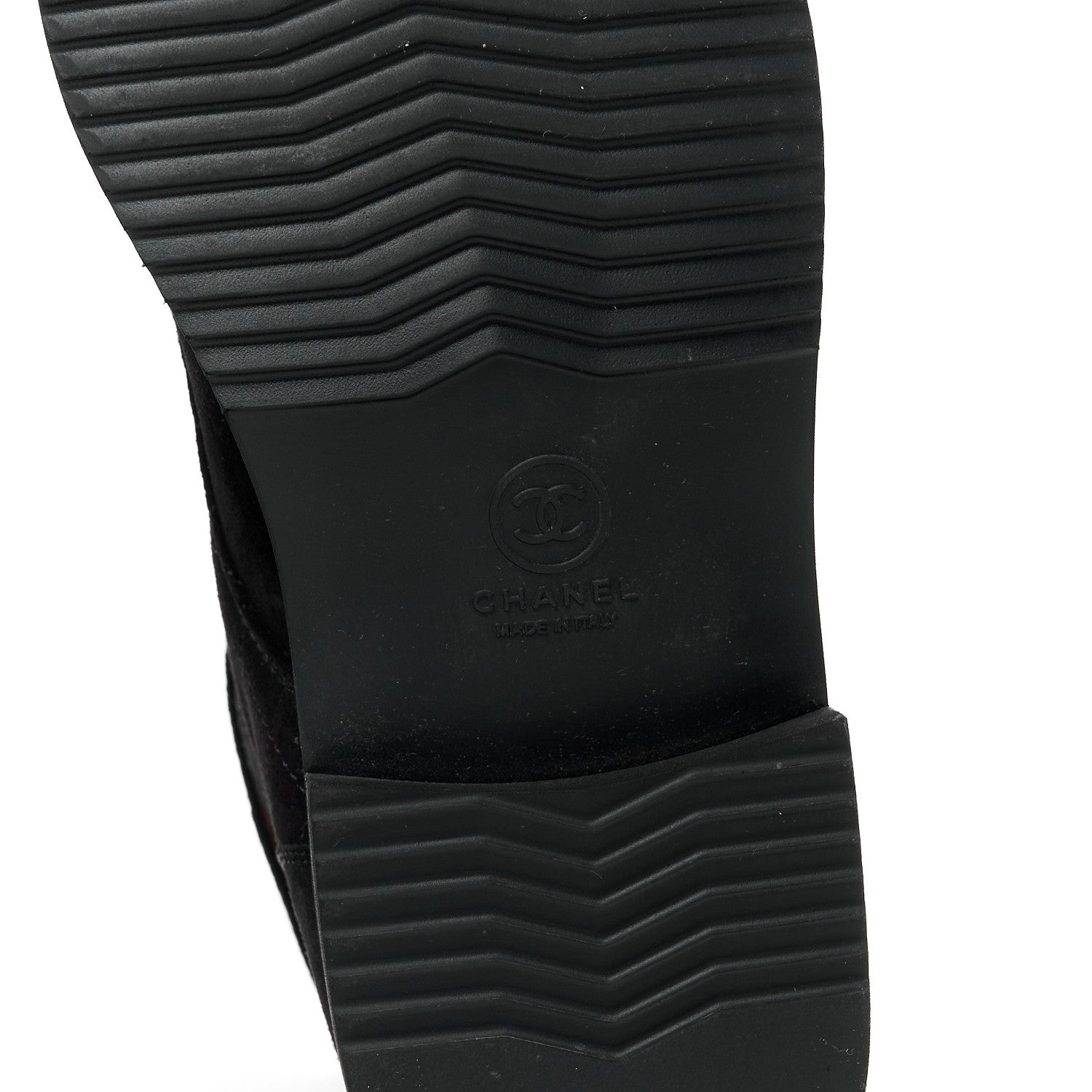 Chanel Suede Calfskin Quilted Combat Short Boots 41 Black 6 of 10
