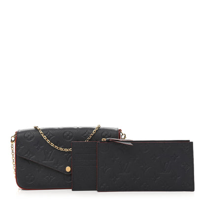 Louis Vuitton Empreinte Pochette Felicie Chain Wallet Marine Rouge 1 of 13