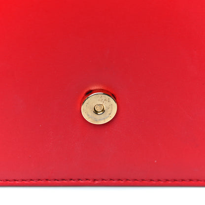 Alexander McQueen Calfskin Small Insignia Chain Flap Red 20 of 26