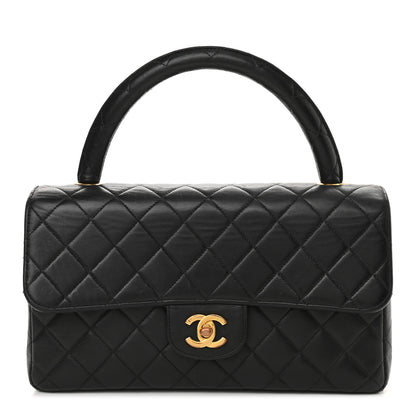 Chanel Lambskin Quilted Medium Rectangular Kelly Flap Bag Black 1 of 13