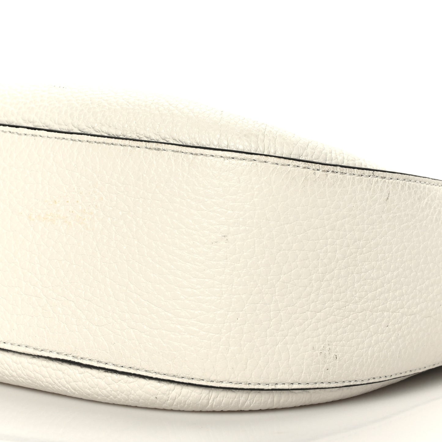 Vitello Daino Zippered Messenger Hobo White