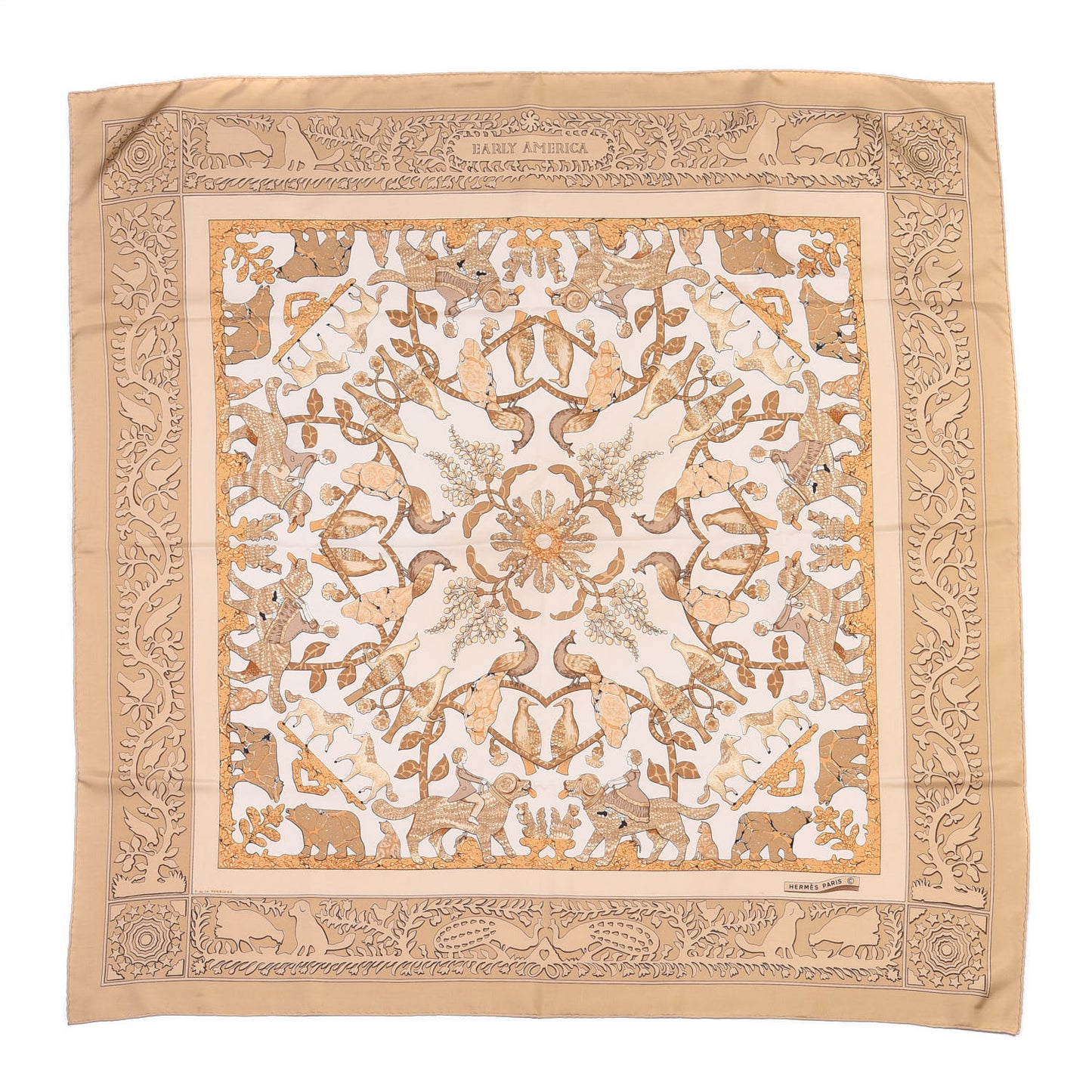Silk Early America Scarf 90