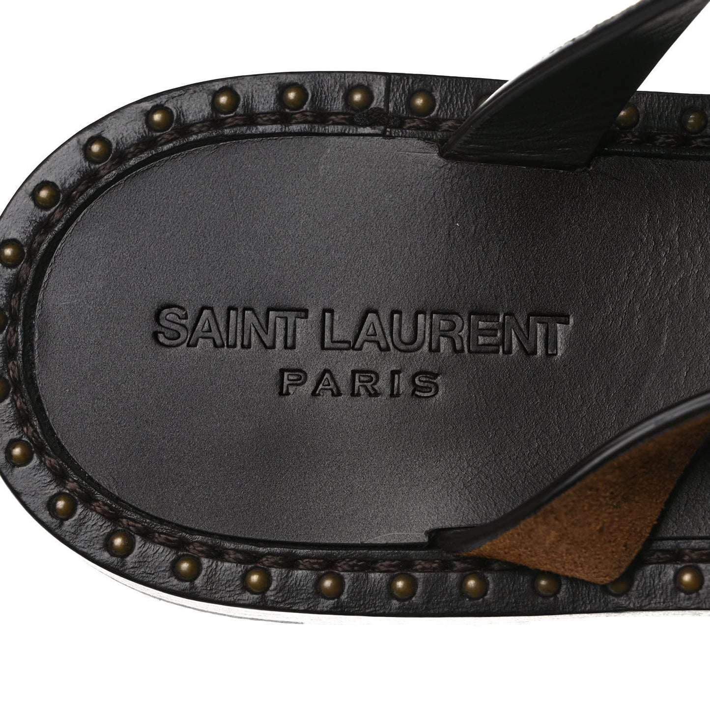 Suede Cassandra Monogram Sandals 40 Brown