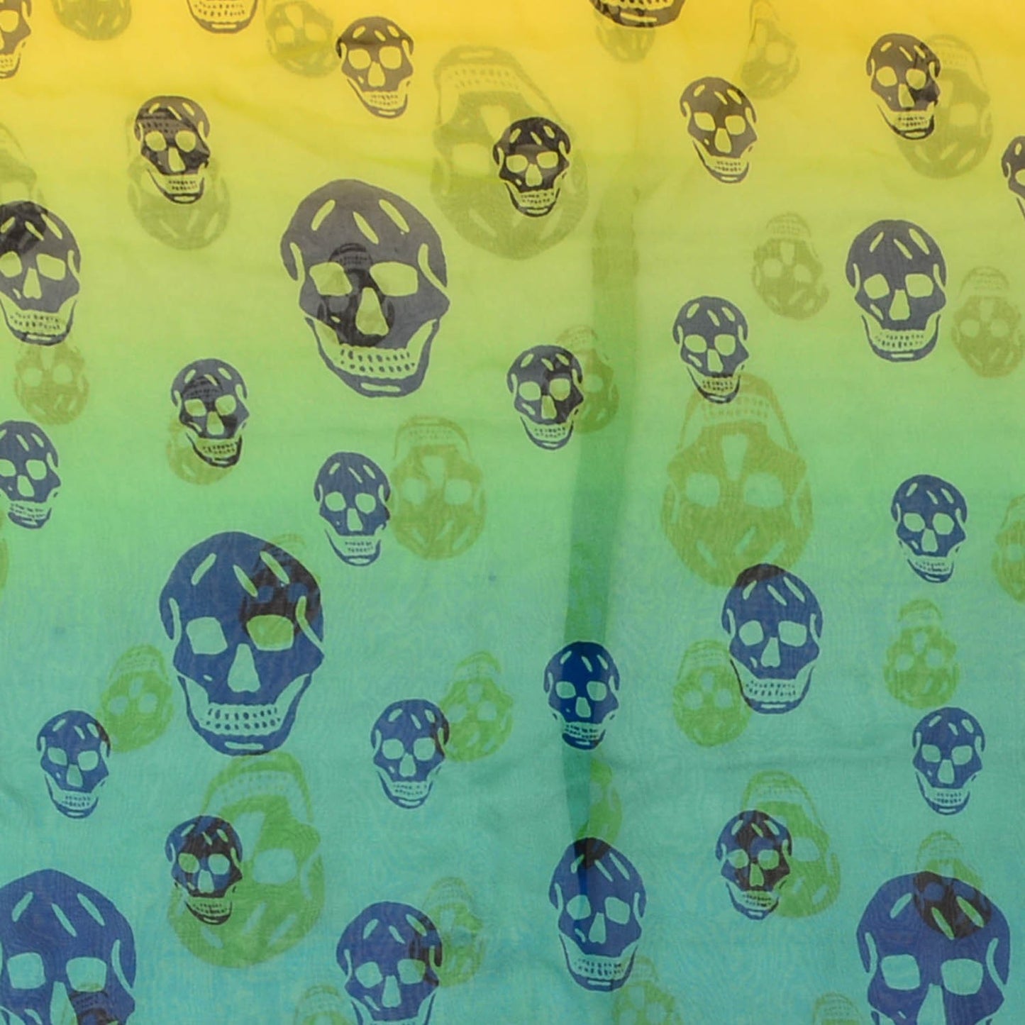Silk Chiffon Skull Scarf Muticolor