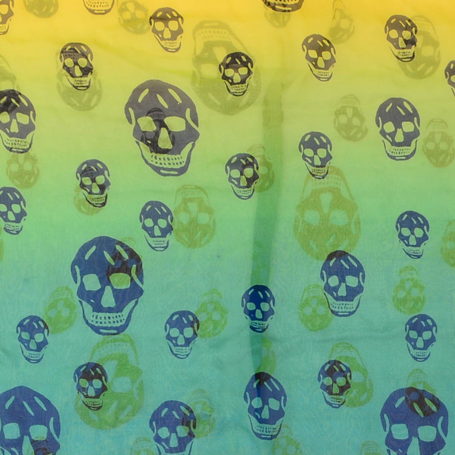 Alexander McQueen Silk Chiffon Skull Scarf Muticolor 1 of 4