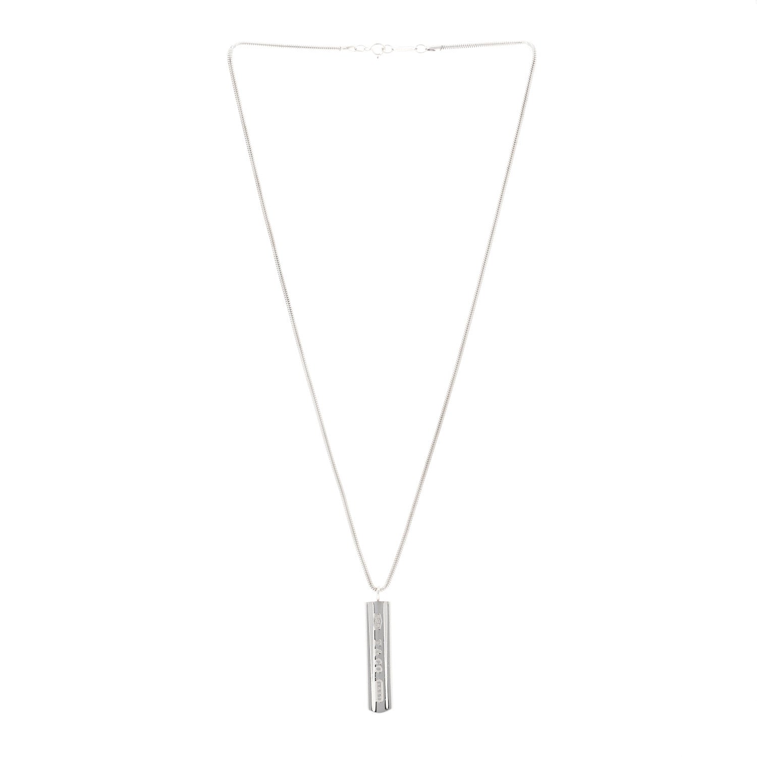 Tiffany Sterling Silver 1837 Bar Pendant Necklace 3 of 4