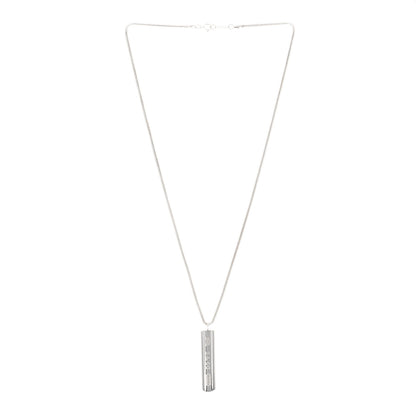 Tiffany Sterling Silver 1837 Bar Pendant Necklace 3 of 4