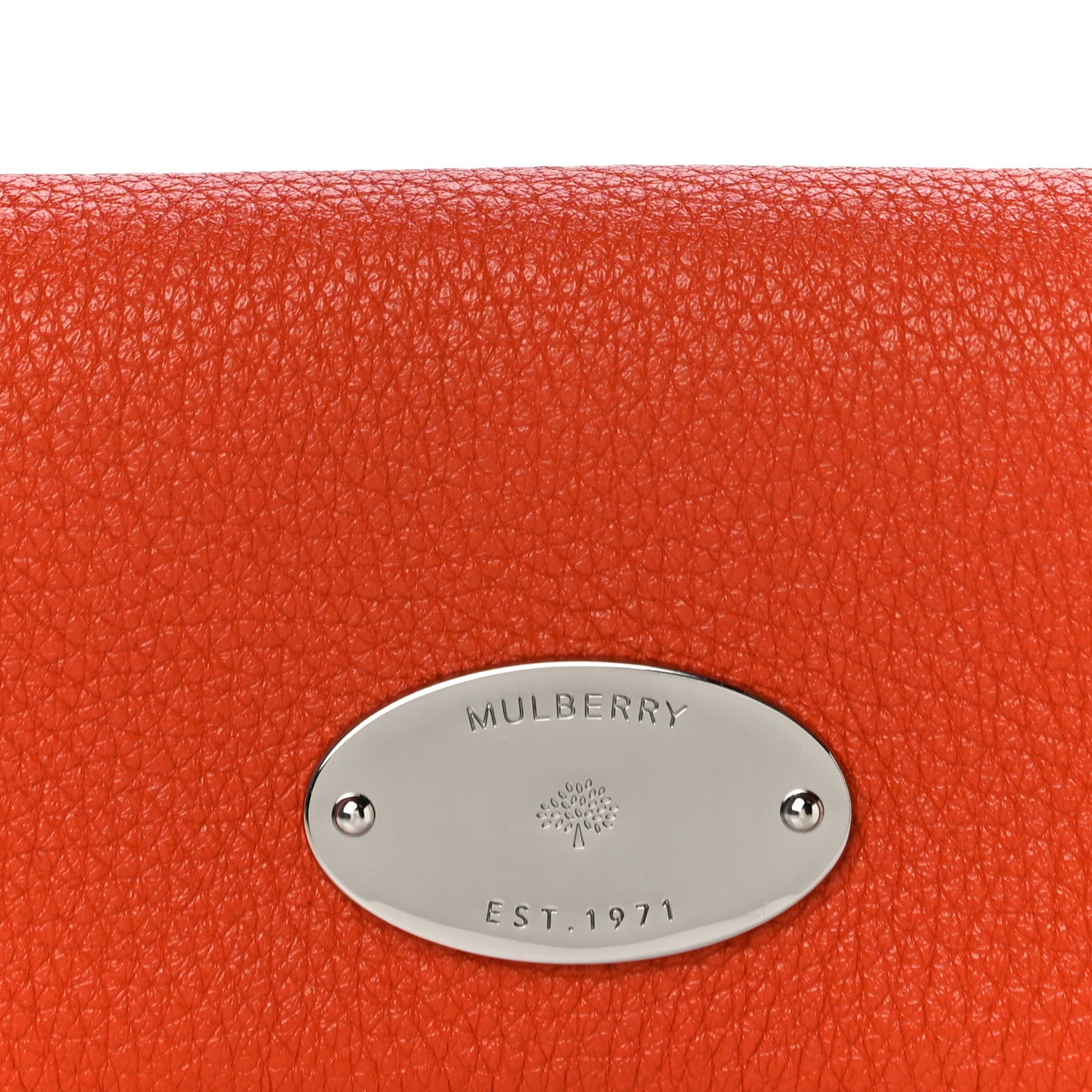Mulberry Soft Grain Calfskin French Purse Wallet Pumpkin 7 of 9