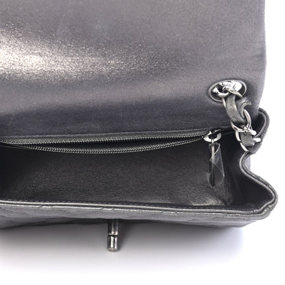 Chanel Metallic Goatskin Quilted Mini Square Flap Charcoal Grey 4 of 8