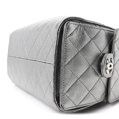 Chanel Metallic Caviar Quilted Small Chanel 25 Handbag Anthracite 10 of 11