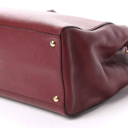 Fendi Vitello Elite Regular 2Jours Tote Rosso Scuro Ciliegia 7 of 11