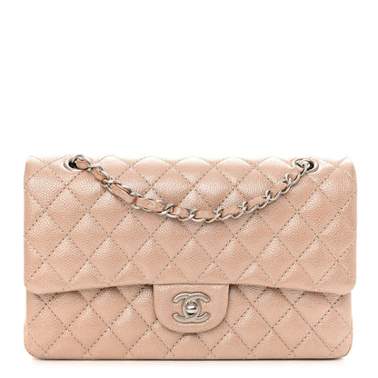 Chanel Iridescent Caviar Quilted Medium Double Flap Beige 1 of 10