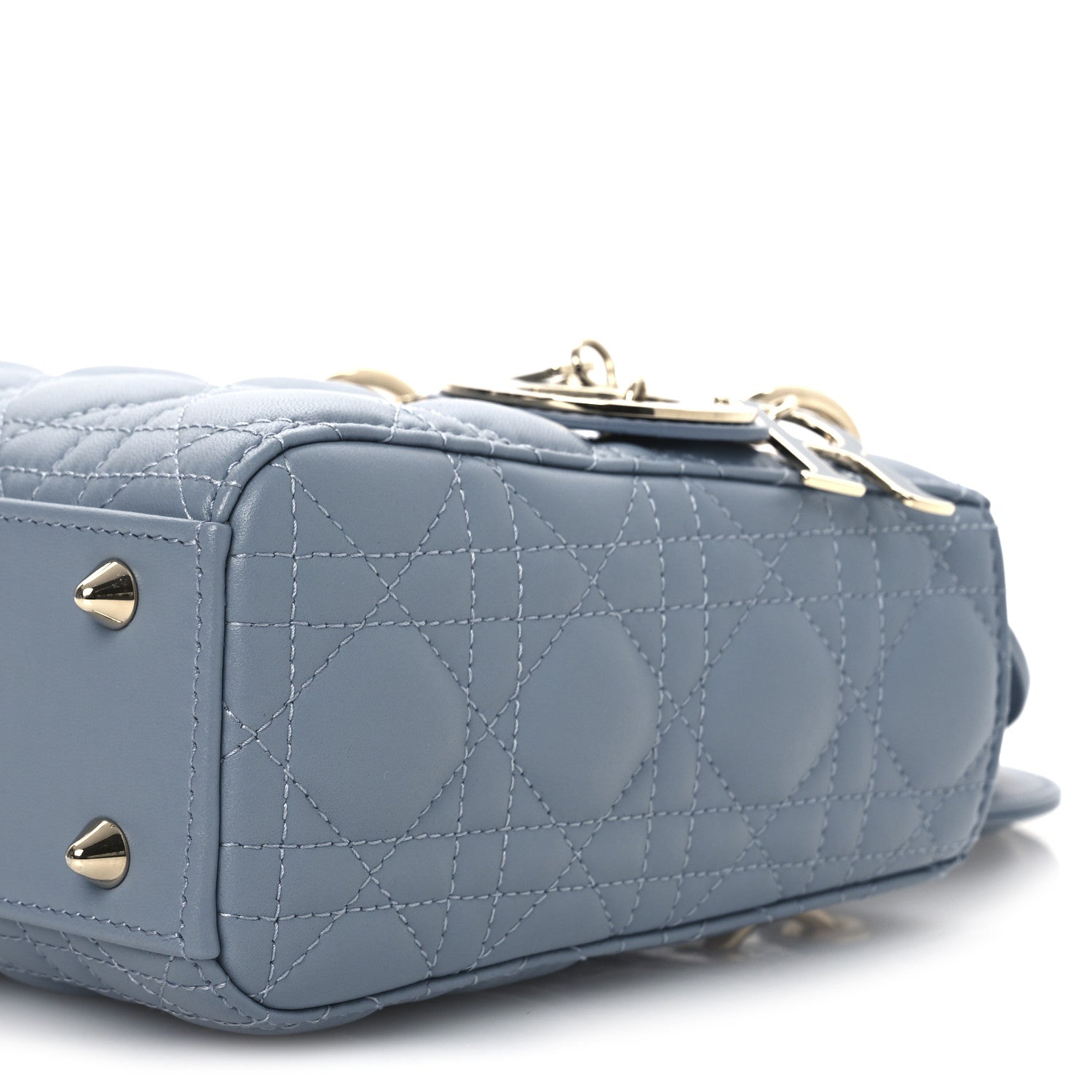 Christian Dior Lambskin Cannage Small My ABCDior Lady Dior Cloud Blue 10 of 12