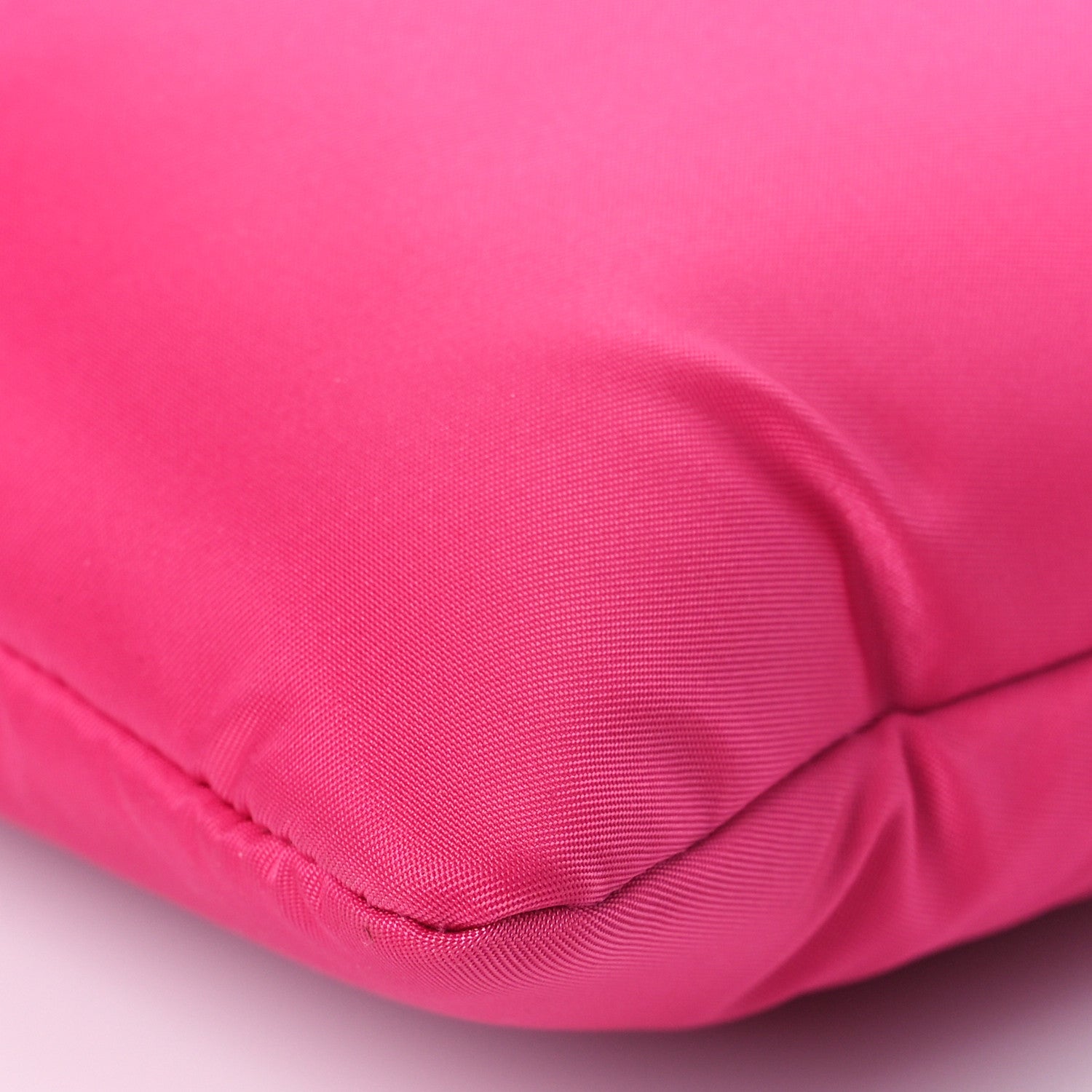 Prada Tessuto Nylon Soft Padded Medium Chain Clutch Bag Fuxia 8 of 8
