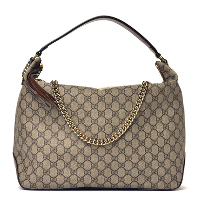 Gucci GG Supreme Monogram Large Linea A Hobo Light Brown 1 of 7