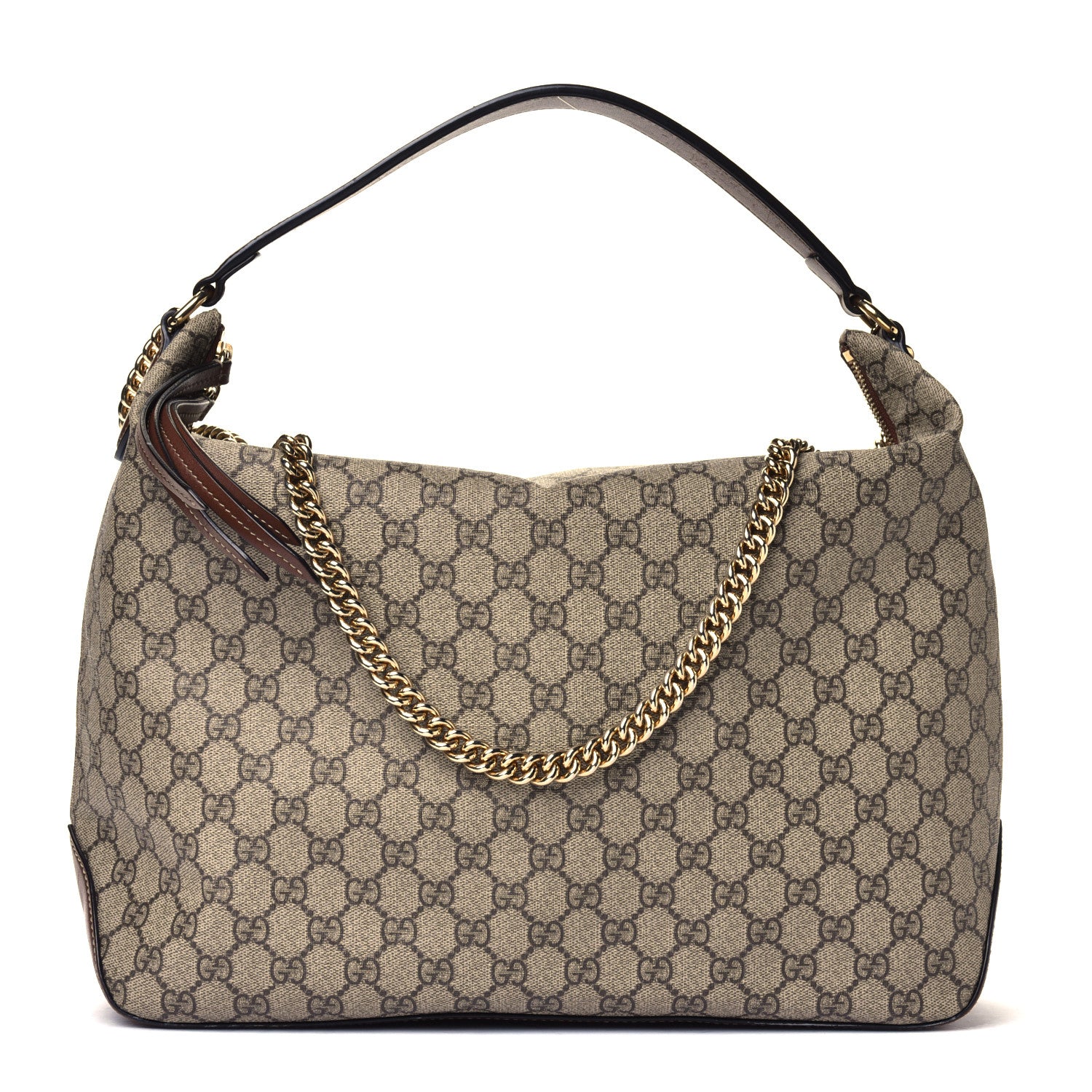 Gucci GG Supreme Monogram Large Linea A Hobo Light Brown 1 of 7