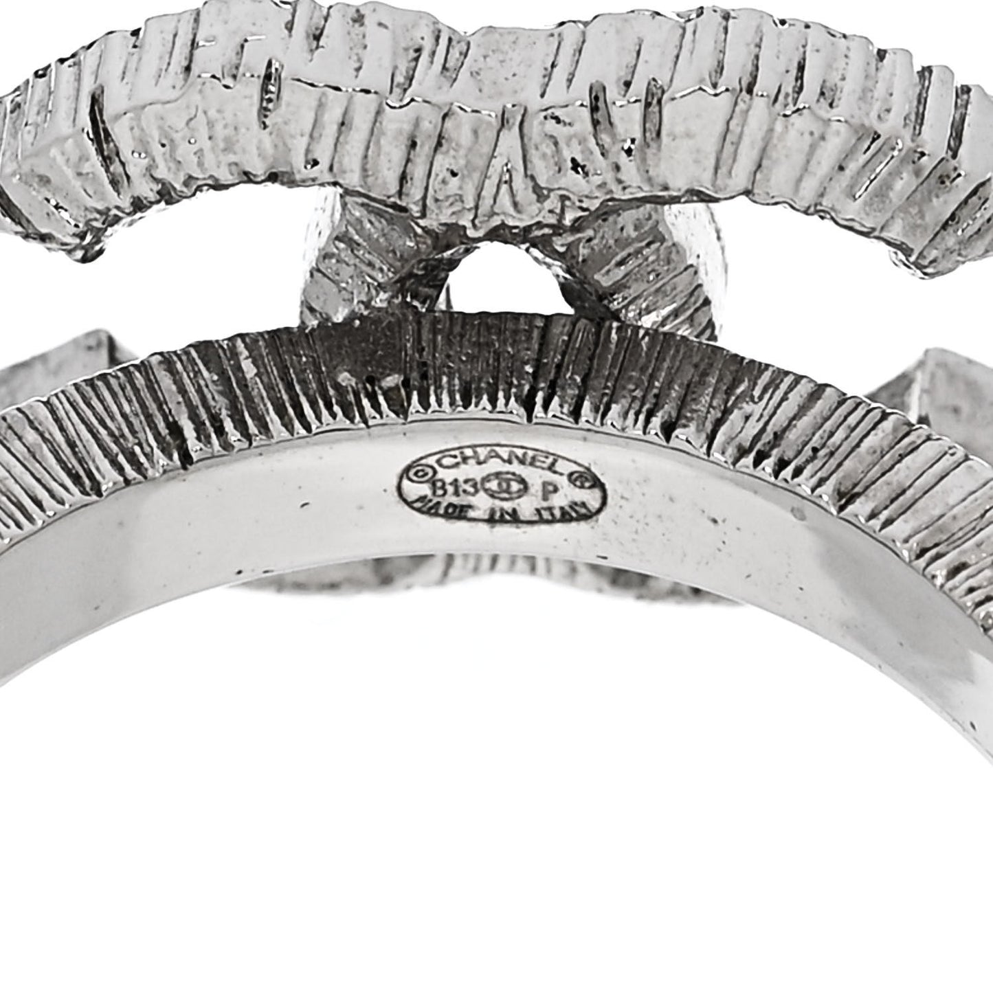 Crystal Baguette CC Ring 52 6 Silver