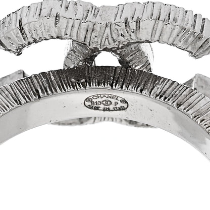Chanel Crystal Baguette CC Ring 52 6 Silver 5 of 5
