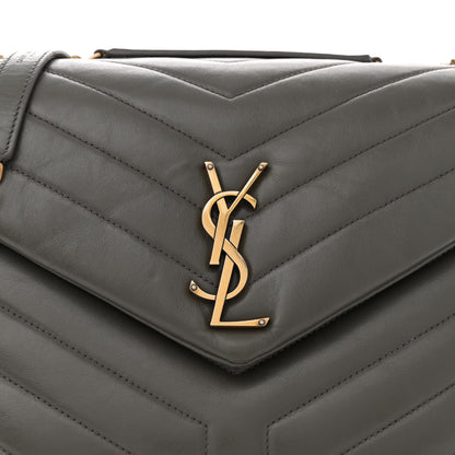 Saint Laurent Calfskin Y Quilted Monogram Medium Loulou Chain Satchel Pebble 8 of 12