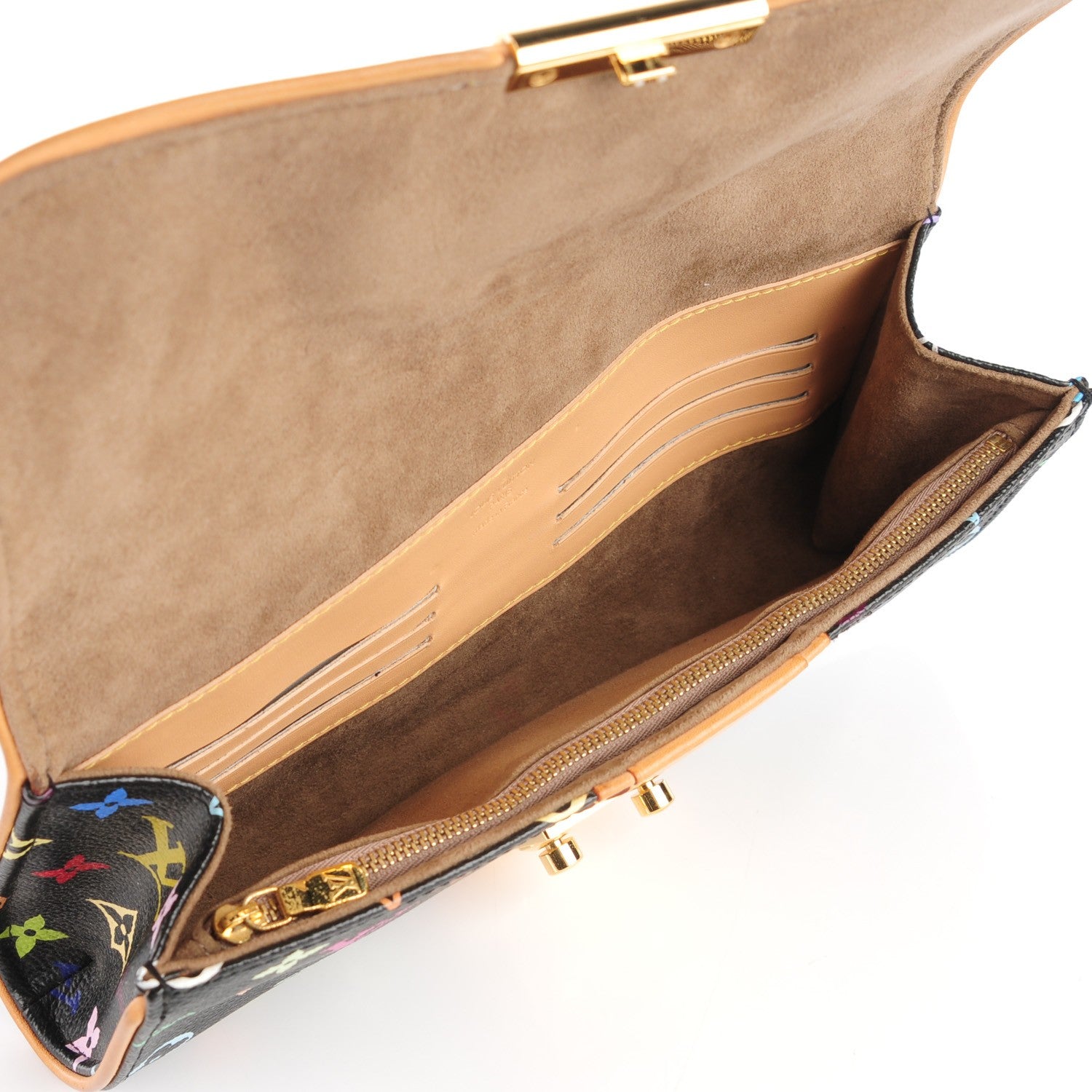 Louis Vuitton Monogram Multicolor Courtney Clutch Black 5 of 7