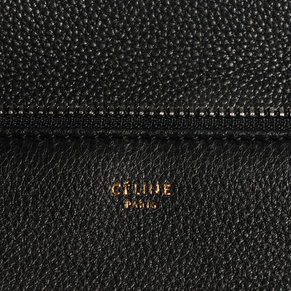 Celine Grained Calfskin Small Edge Shoulder Bag Black 5 of 9