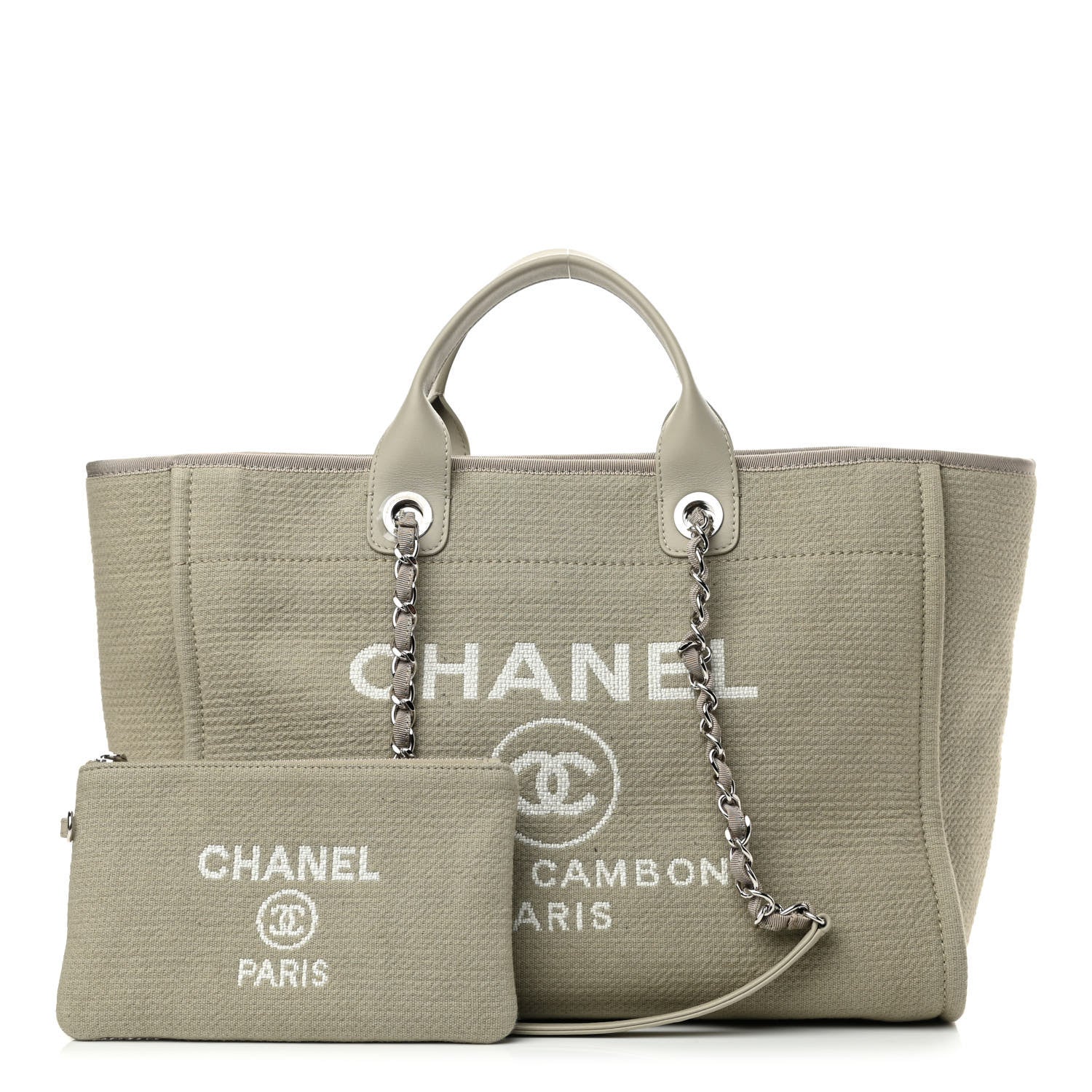Chanel Mixed Fibers Medium Deauville Tote Grey 1 of 23