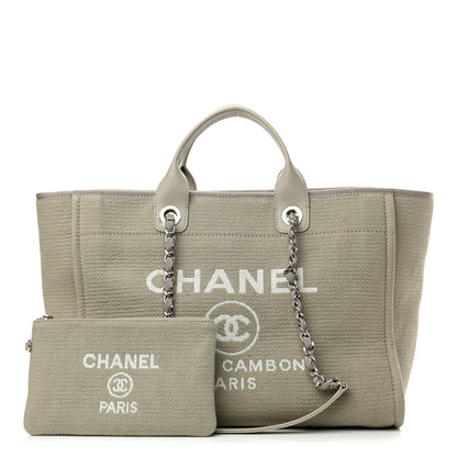 Chanel Mixed Fibers Medium Deauville Tote Grey 1 of 23