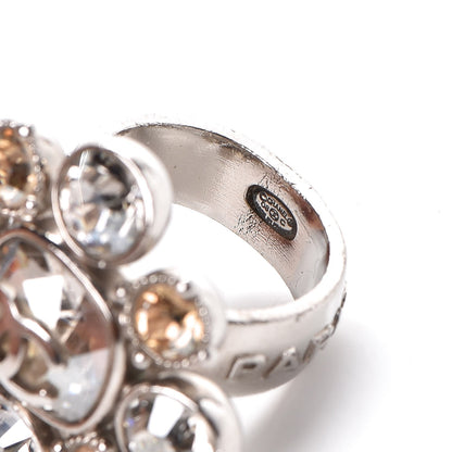 Chanel Crystal CC Ring 5.5 Silver 5 of 5