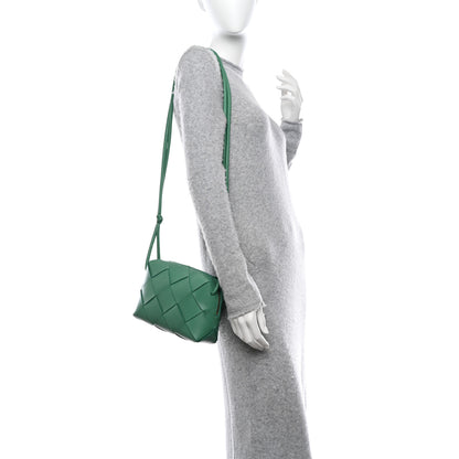 Bottega Veneta Lambskin Maxi Intreccio Small Cassette Camera Bag Mermaid 2 of 9