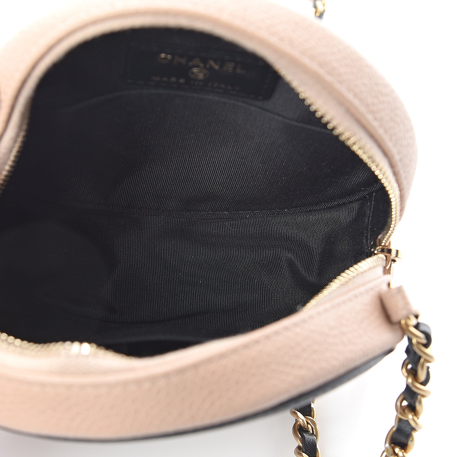 Chanel Caviar Quilted Round Filigree Crossbody Beige Black 4 of 8