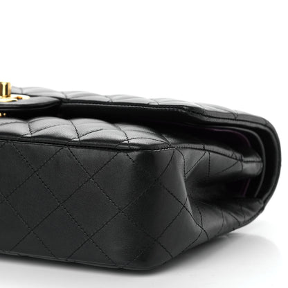 Chanel Lambskin Quilted Medium Double Flap Black 9 of 12