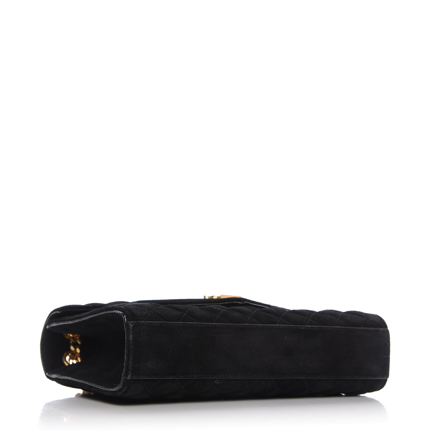 Saint Laurent Suede Mixed Matelasse Triquilt Medium Monogram Satchel Black 4 of 9
