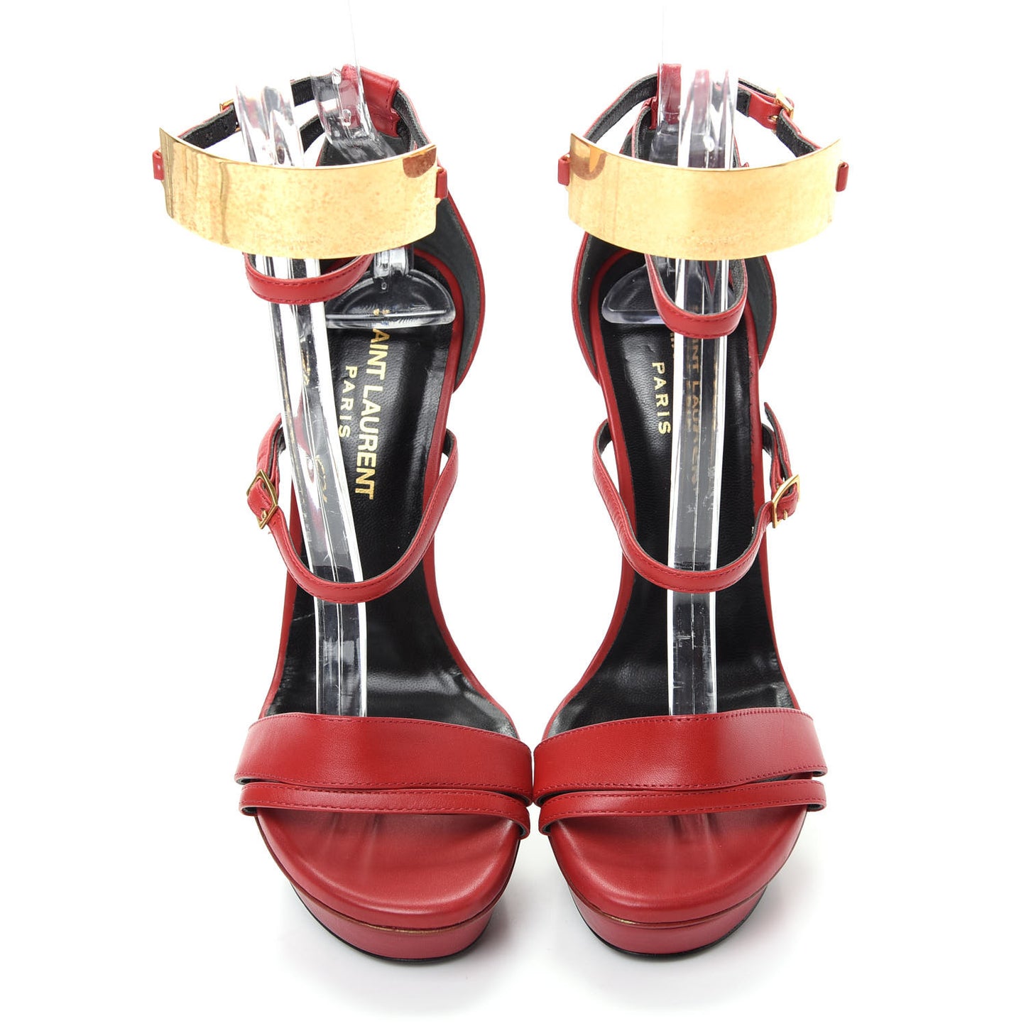 Lambskin Janis Platform Sandals 35.5 Red