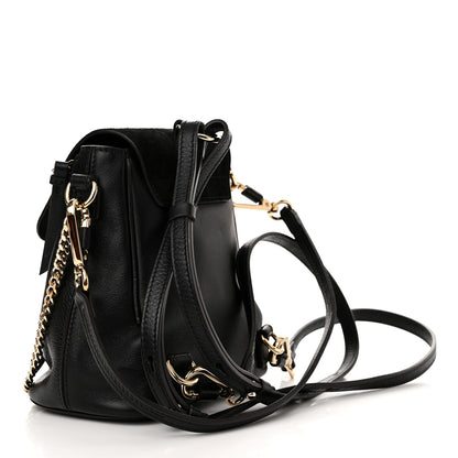 Chloe Suede Calfskin Mini Faye Backpack Black 3 of 11