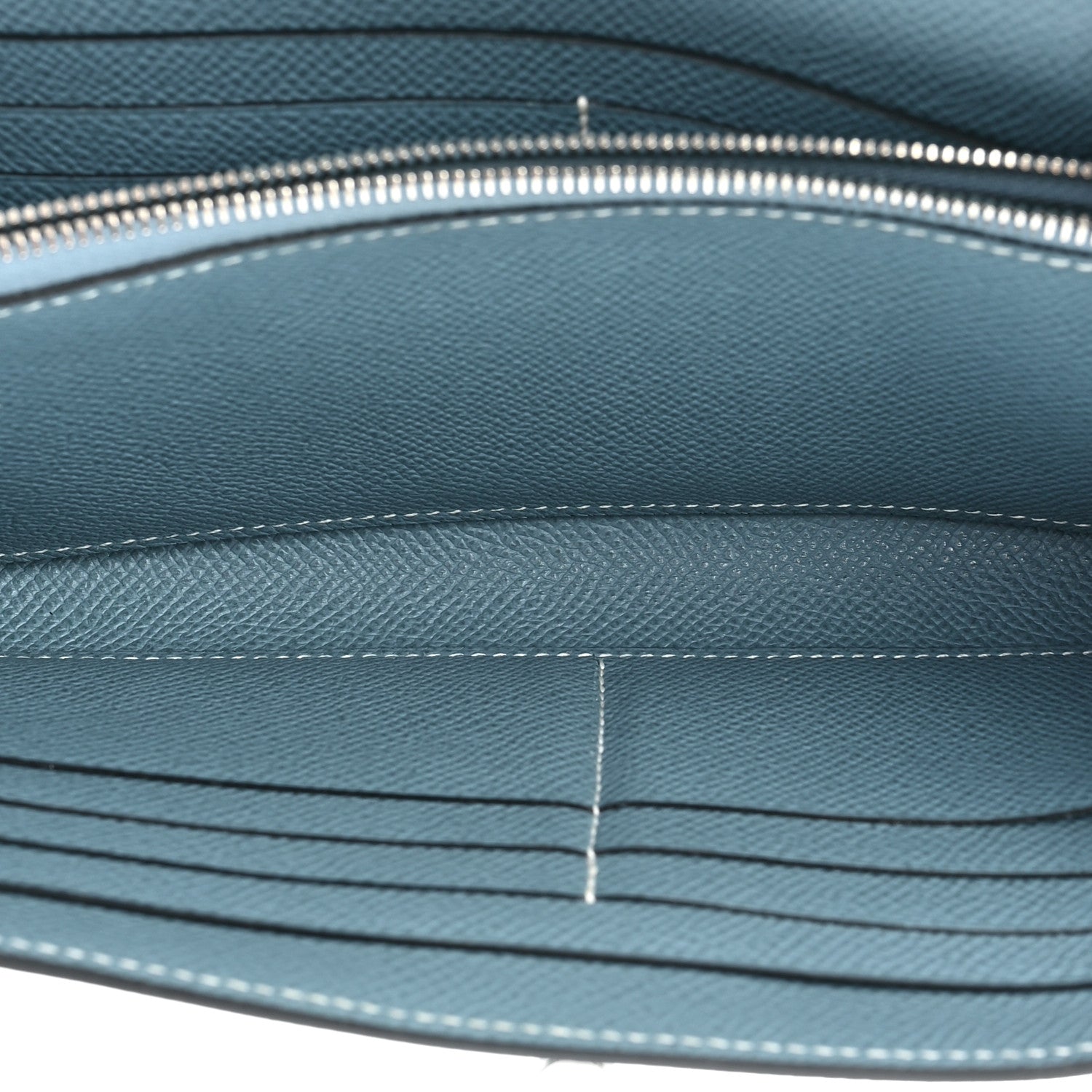 Hermes Epsom Kelly Longue Wallet Blue Jean 5 of 15