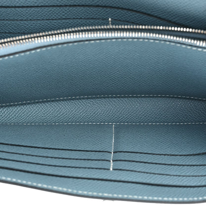Hermes Epsom Kelly Longue Wallet Blue Jean 5 of 15
