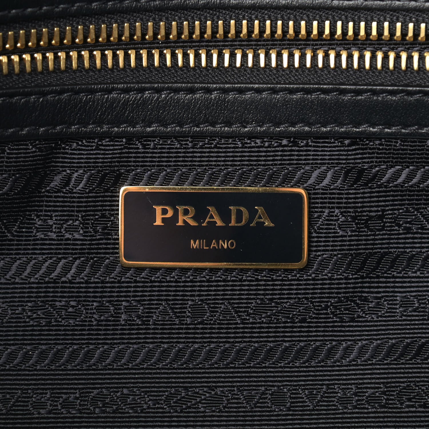 Prada Tessuto Nylon Calfskin Shopping Tote Black 6 of 10
