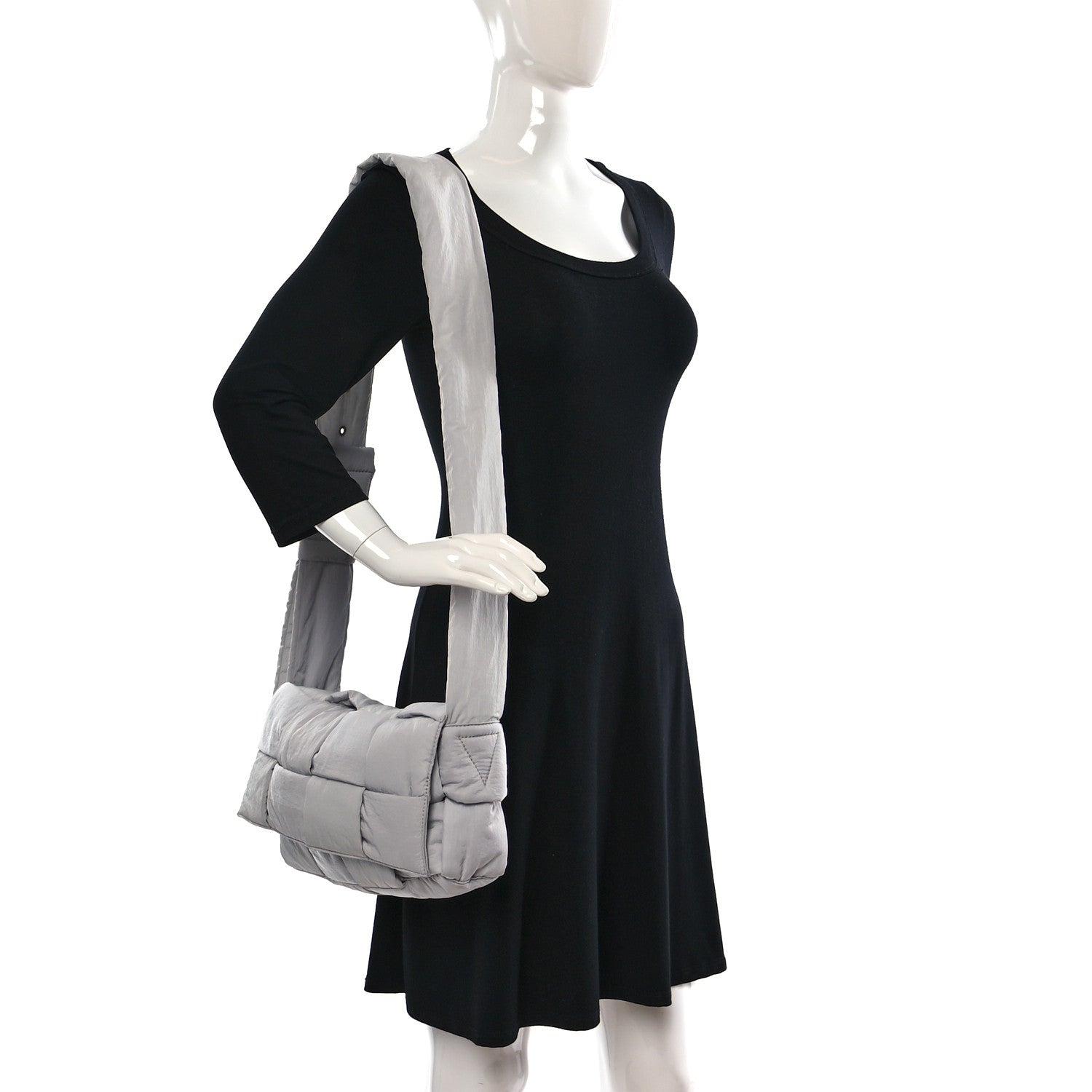 Bottega Veneta Nylon Intrecciato Padded Tech Cassette Bag Frost 2 of 12