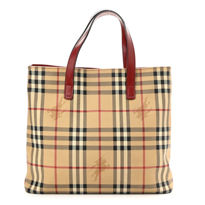 Burberry Haymarket Check Medium Tote Red 1 of 14