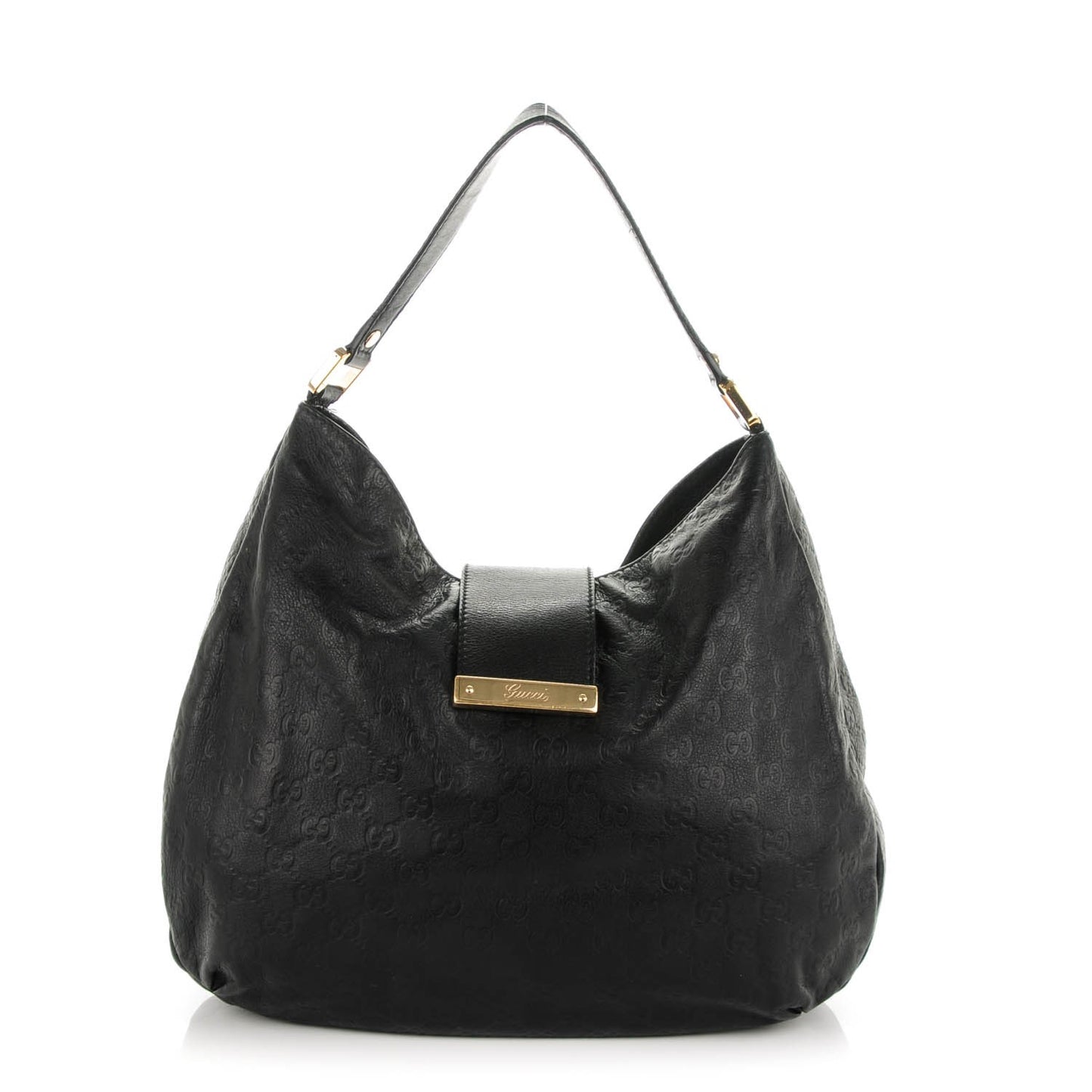 Guccissima Large New Ladies Web Hobo Black