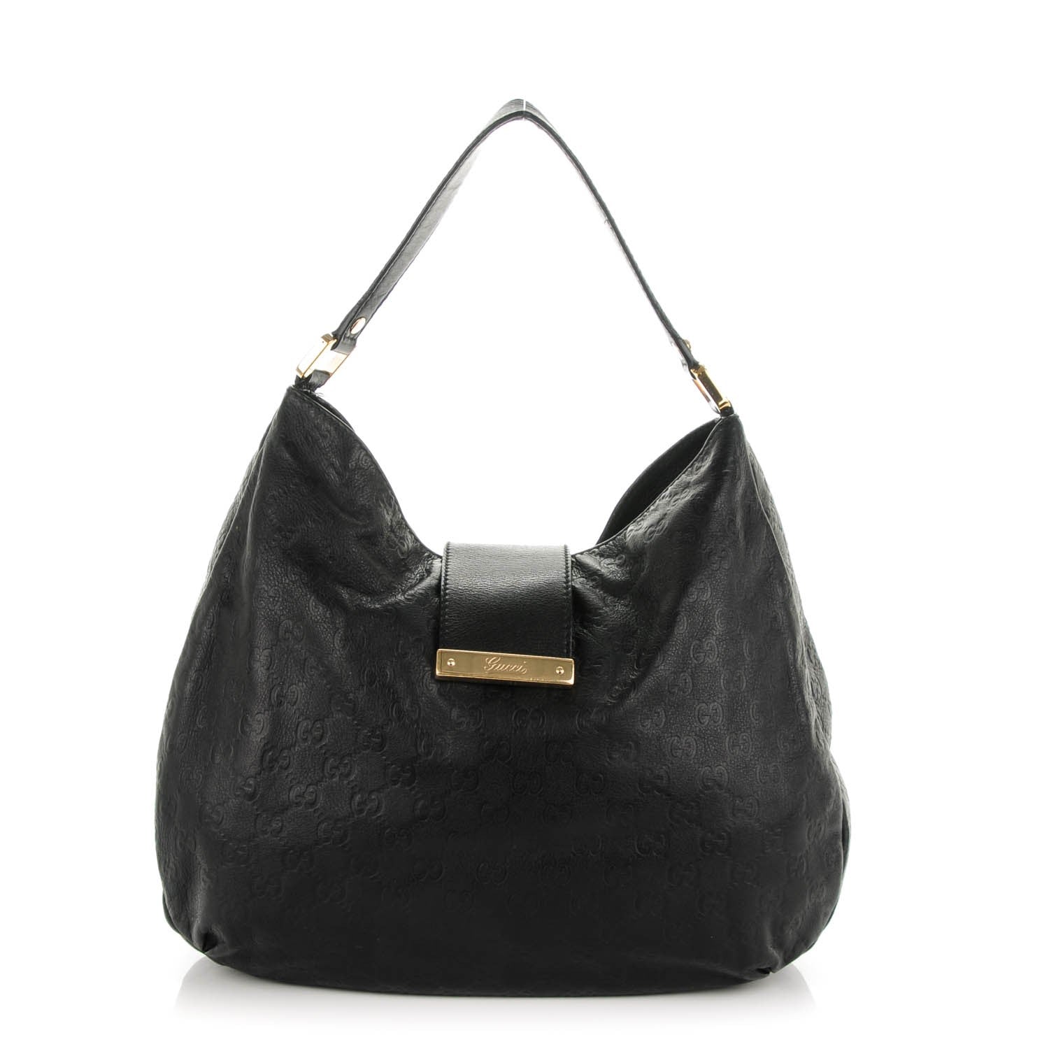 Gucci Guccissima Large New Ladies Web Hobo Black 1 of 7