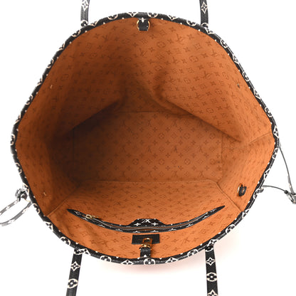 Louis Vuitton Monogram Giant Crafty Neverfull MM Creme Caramel 5 of 9