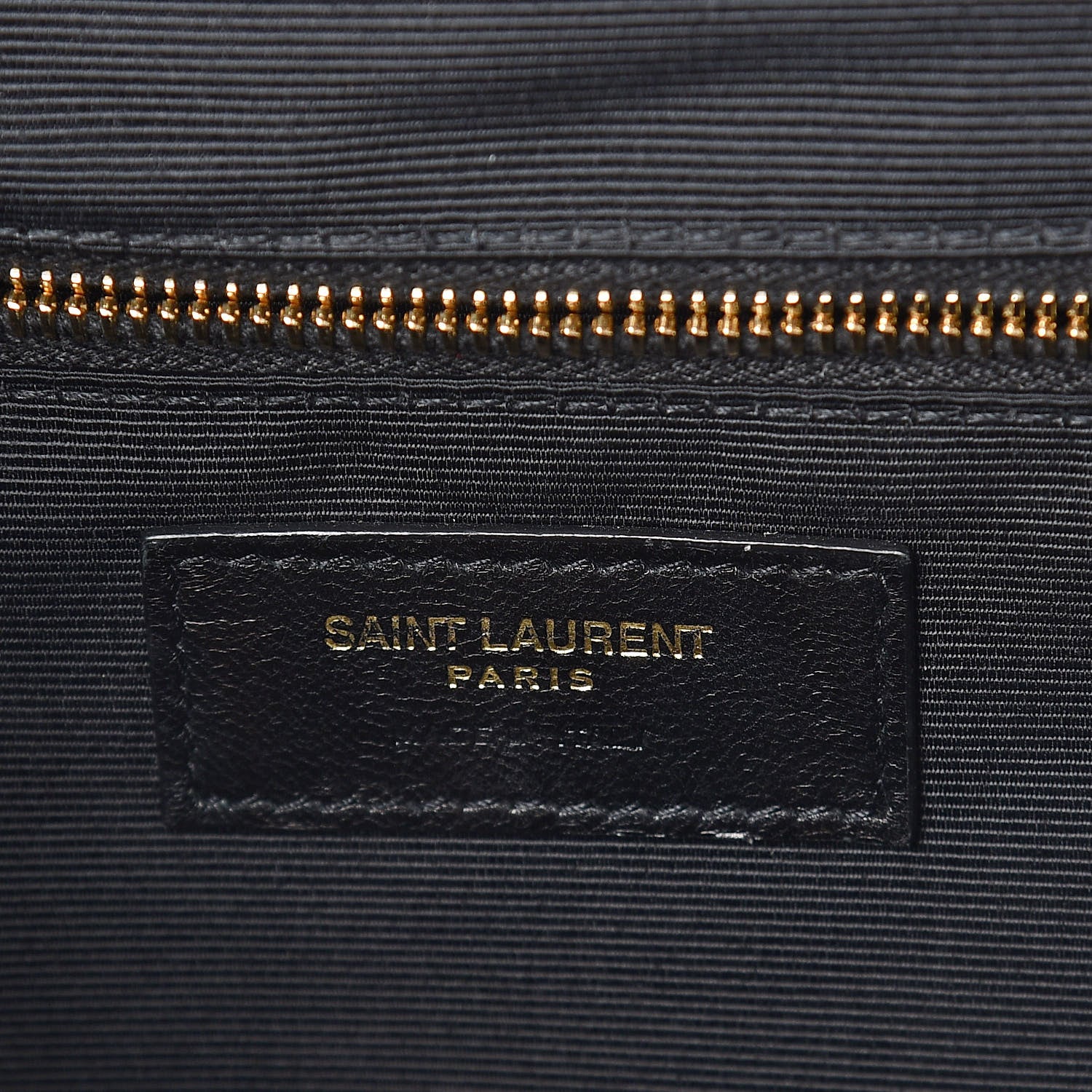 Saint Laurent Grain De Poudre Matelasse Chevron Large Monogram Satchel Black 6 of 11