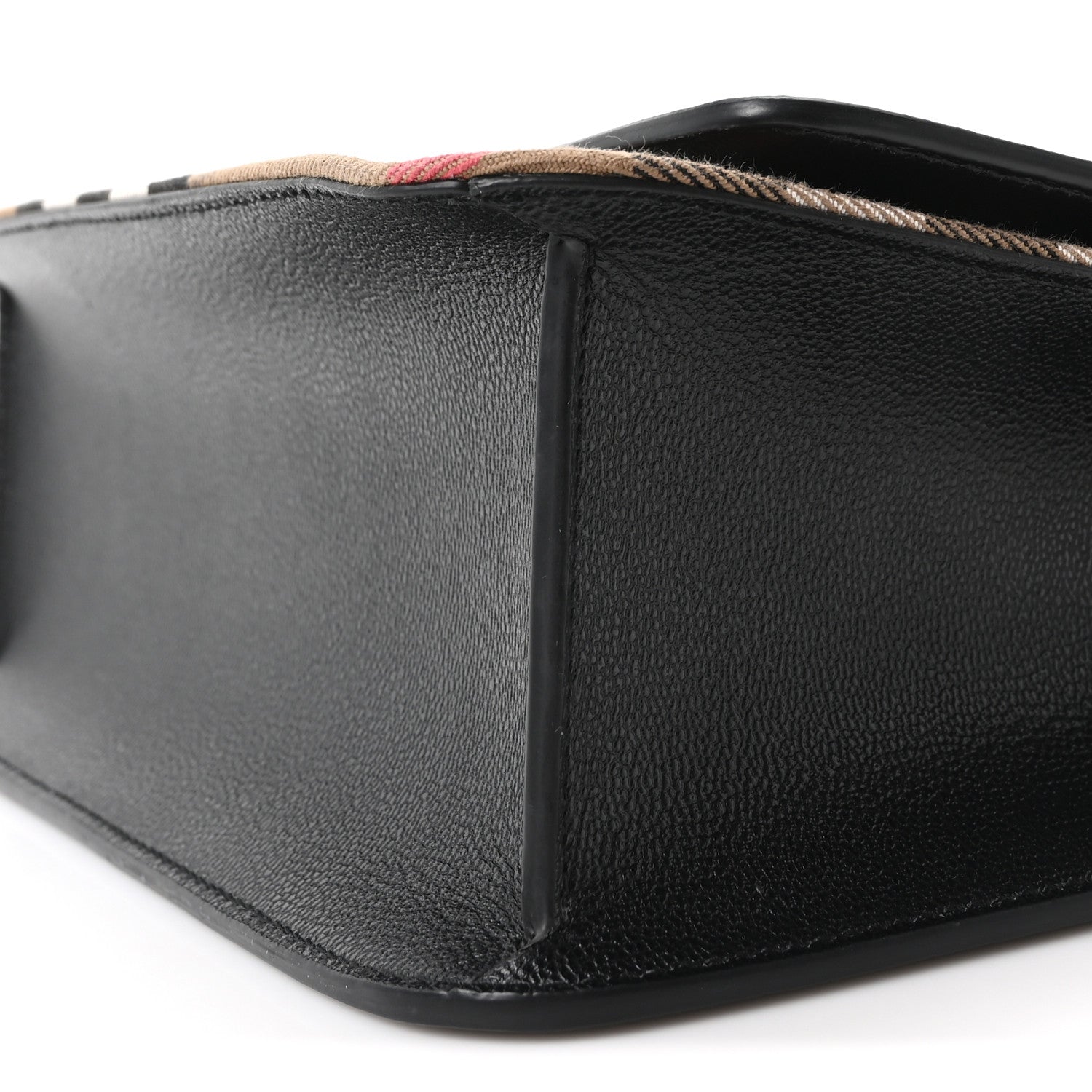 Burberry Derby Calfskin House Check Mackford Crossbody Bag Black 10 of 10
