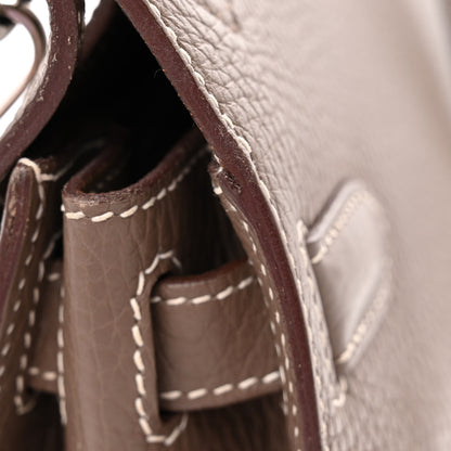 Hermes Taurillon Clemence Jypsiere 28 Etoupe 13 of 14
