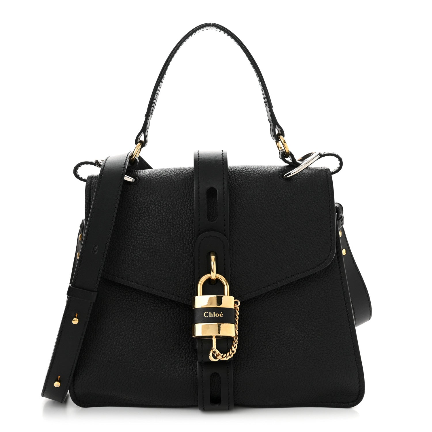 Chloe Grained Calfskin Medium Aby Day Shoulder Bag Black 1 of 11